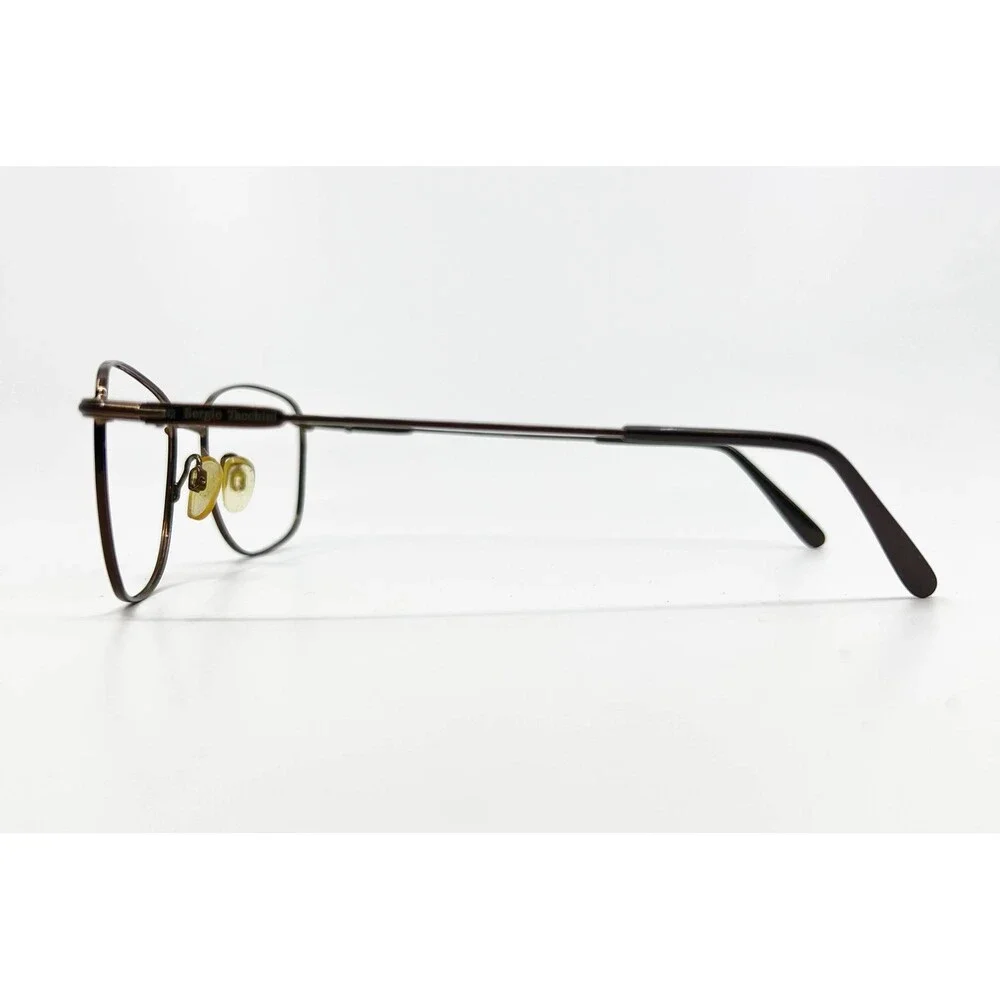 Sergio Tacchini Eyeglasses Mens Brown Metal Frame Square 55-18 38679